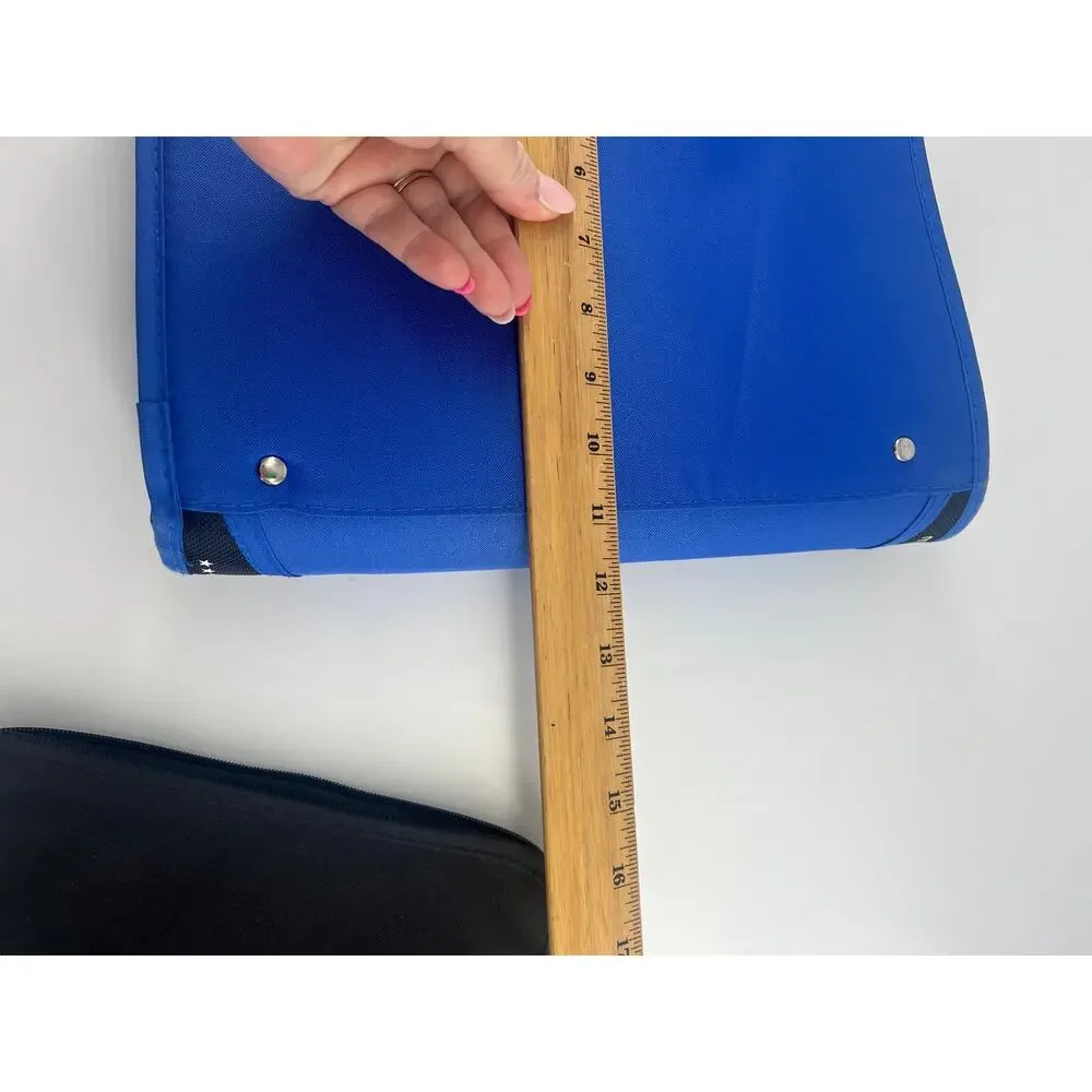 Five Star Folder Pencil Holder School Blue Black College Zipper Binder Durable